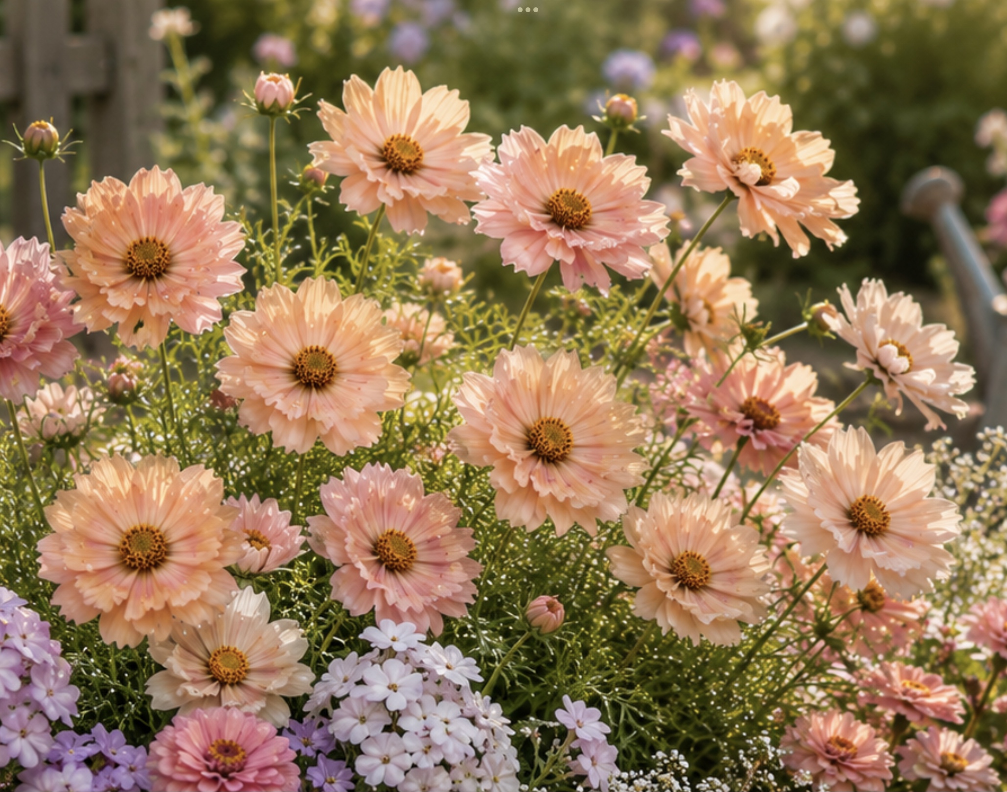 Apricot Cosmos & Baby’s White Baby’s Breath Apricot Cosmos & Baby’s White Baby’s Breath - Image 2