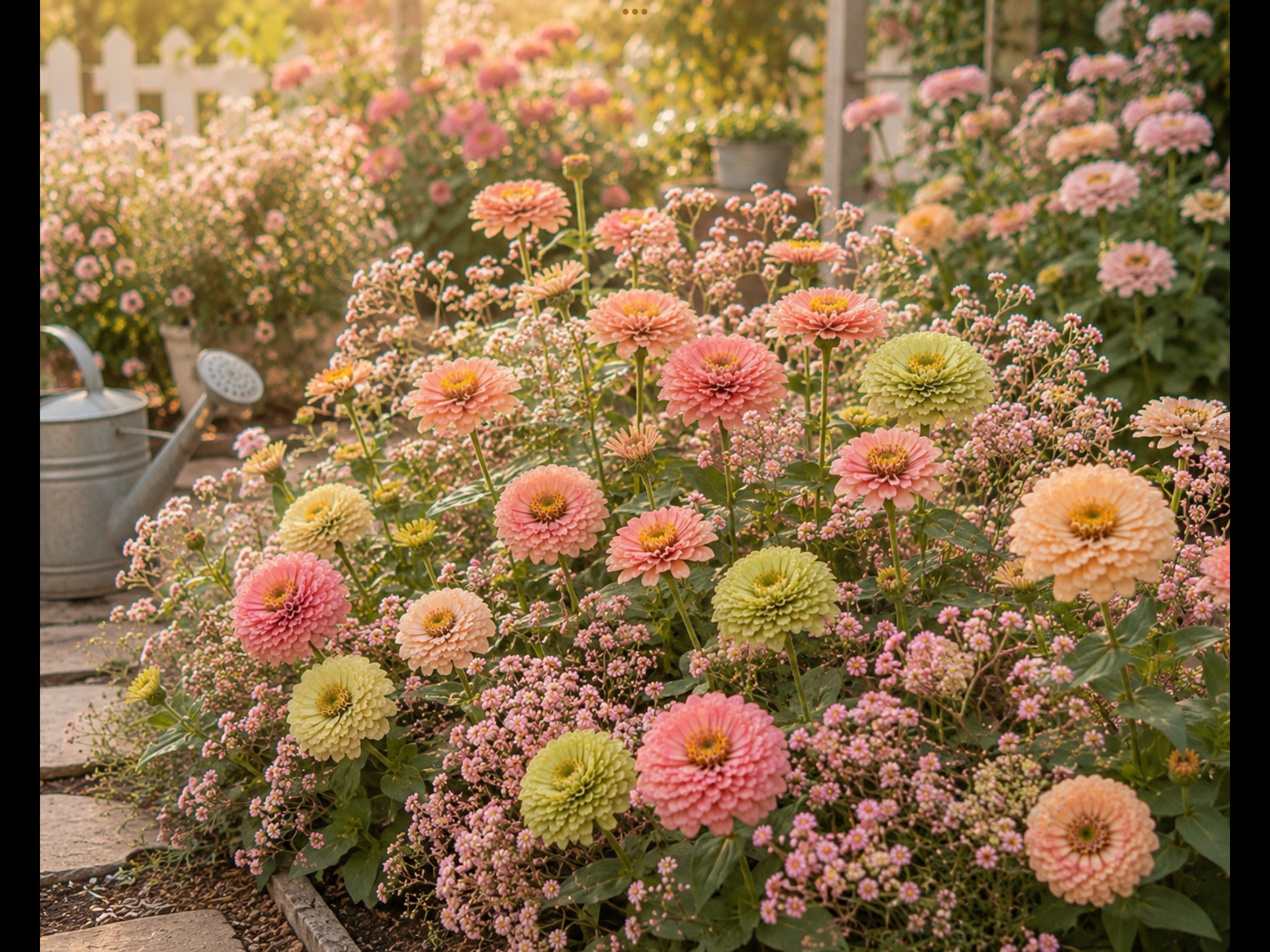 Pastel Zinnia & Pink Gypsum Pastel Zinnia & Pink Gypsum