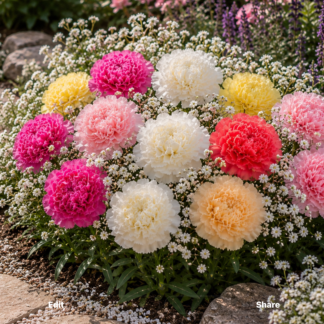 Home Carnation With White Baby's Breath