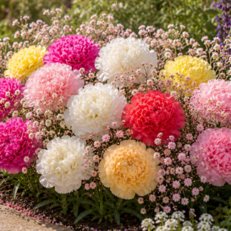 Home Carnation With Pink Gypsum