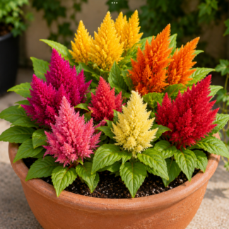Home Celosia Dwarf (free Hollyhock)