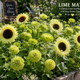 Lime Mates - Green Sunflower & Zinnia