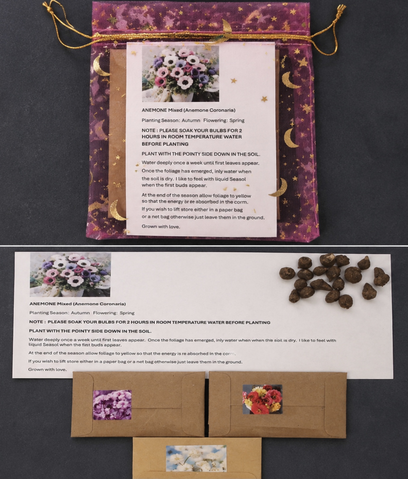 20 Anemone Corm & Seed Gift Pack 20 Anemone Corm & Seed Gift Pack