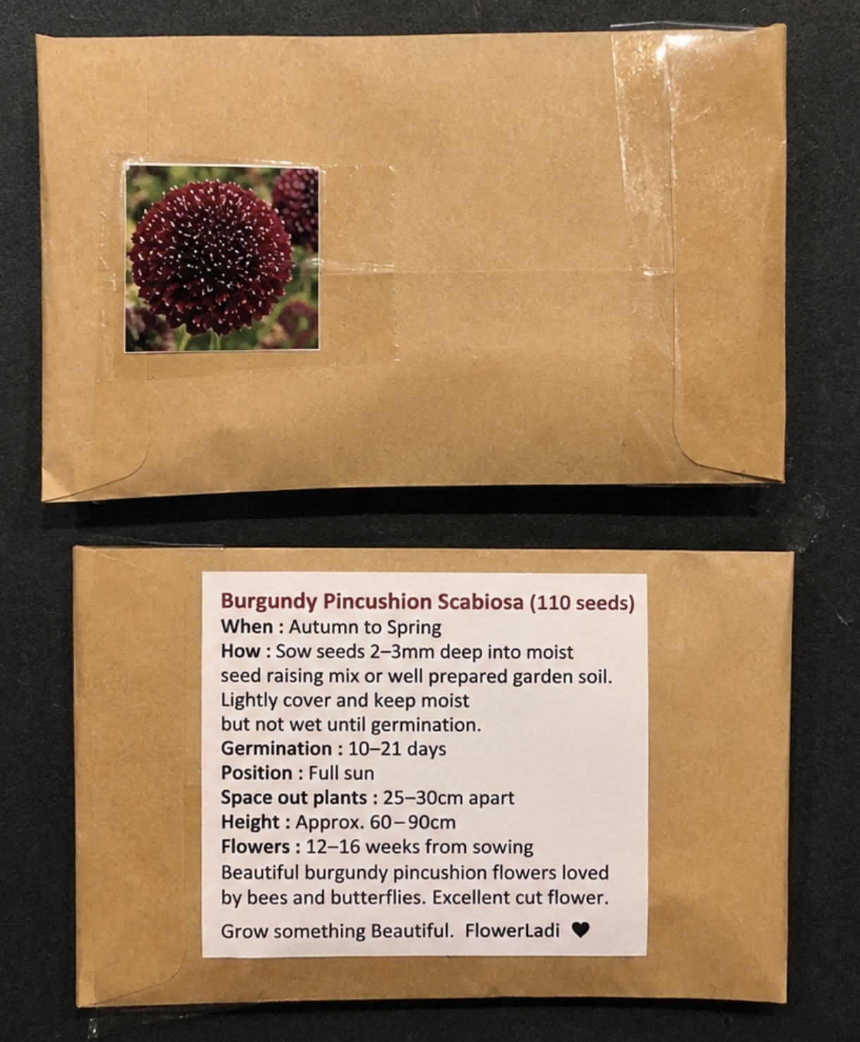 Burgundy Pincushion (free Lemon Sunflowers) Burgundy Pincushion (free Lemon Sunflowers) - Image 3
