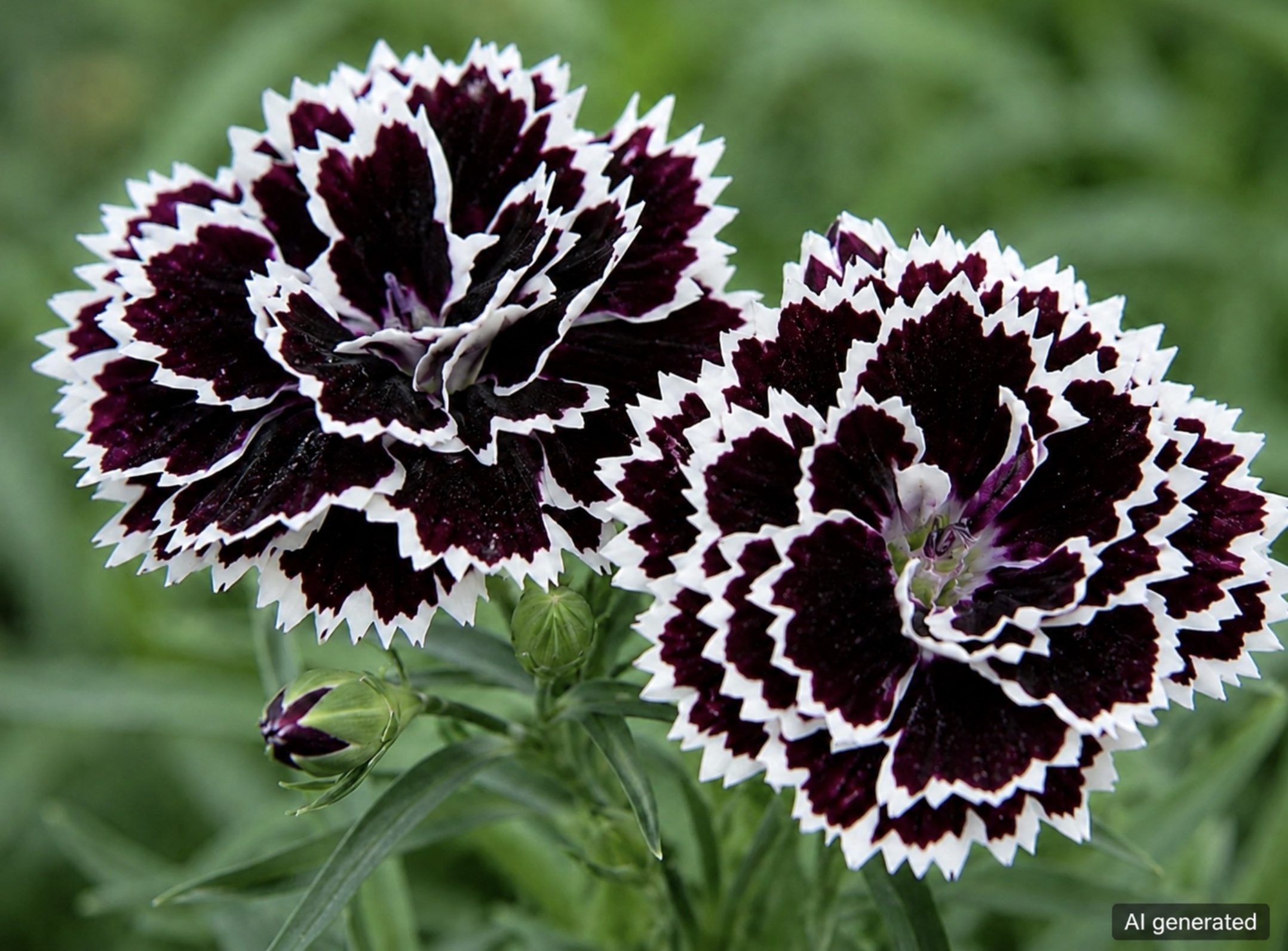 Black & White Dianthius (free White Alyssum) Black & White Dianthius (free White Alyssum) - Image 2