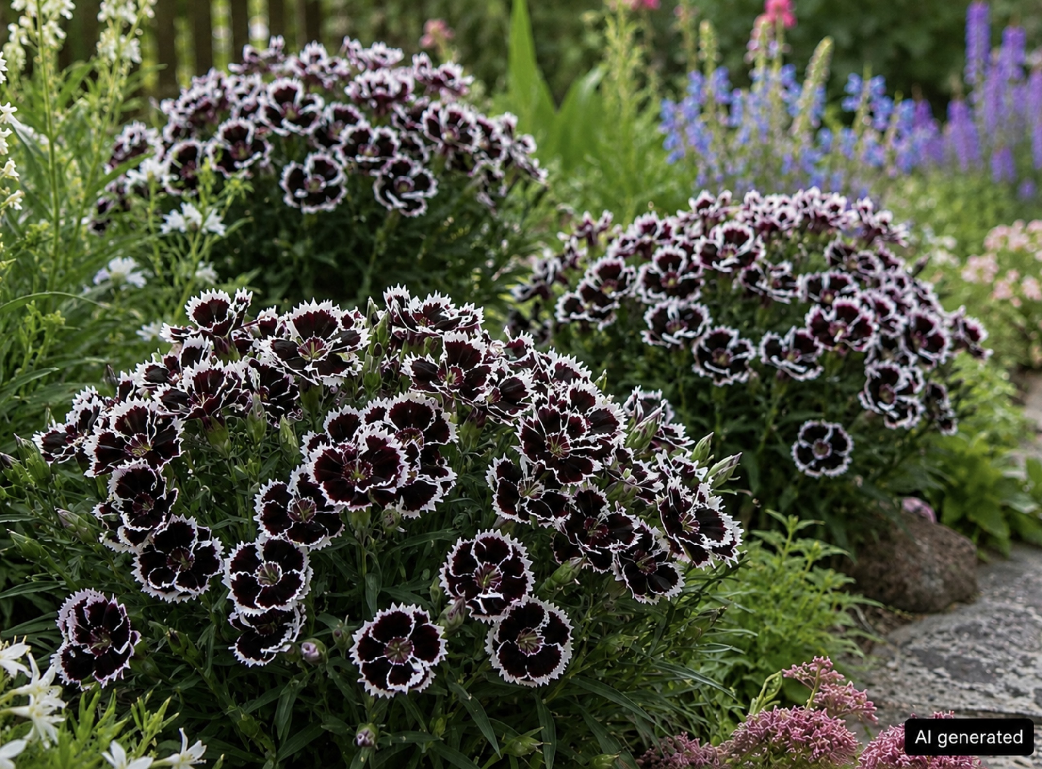 Black & White Dianthius (free White Alyssum) Black & White Dianthius (free White Alyssum) - Image 3