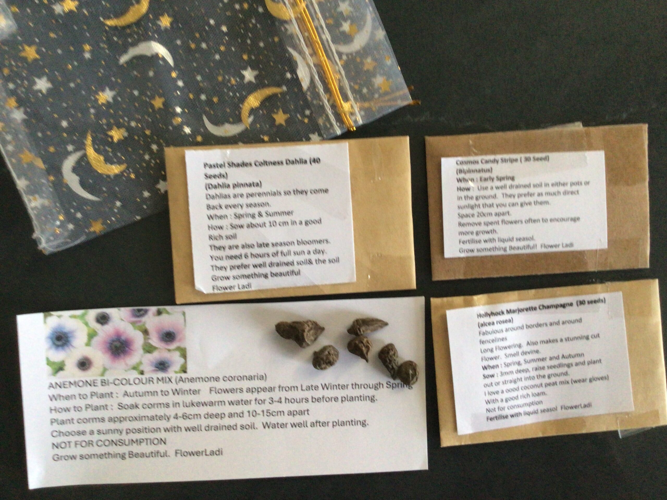 Bi-anemone Corm & Pastel Shade Seed Gift Pack Bi-anemone Corm & Pastel Shade Seed Gift Pack - Image 4