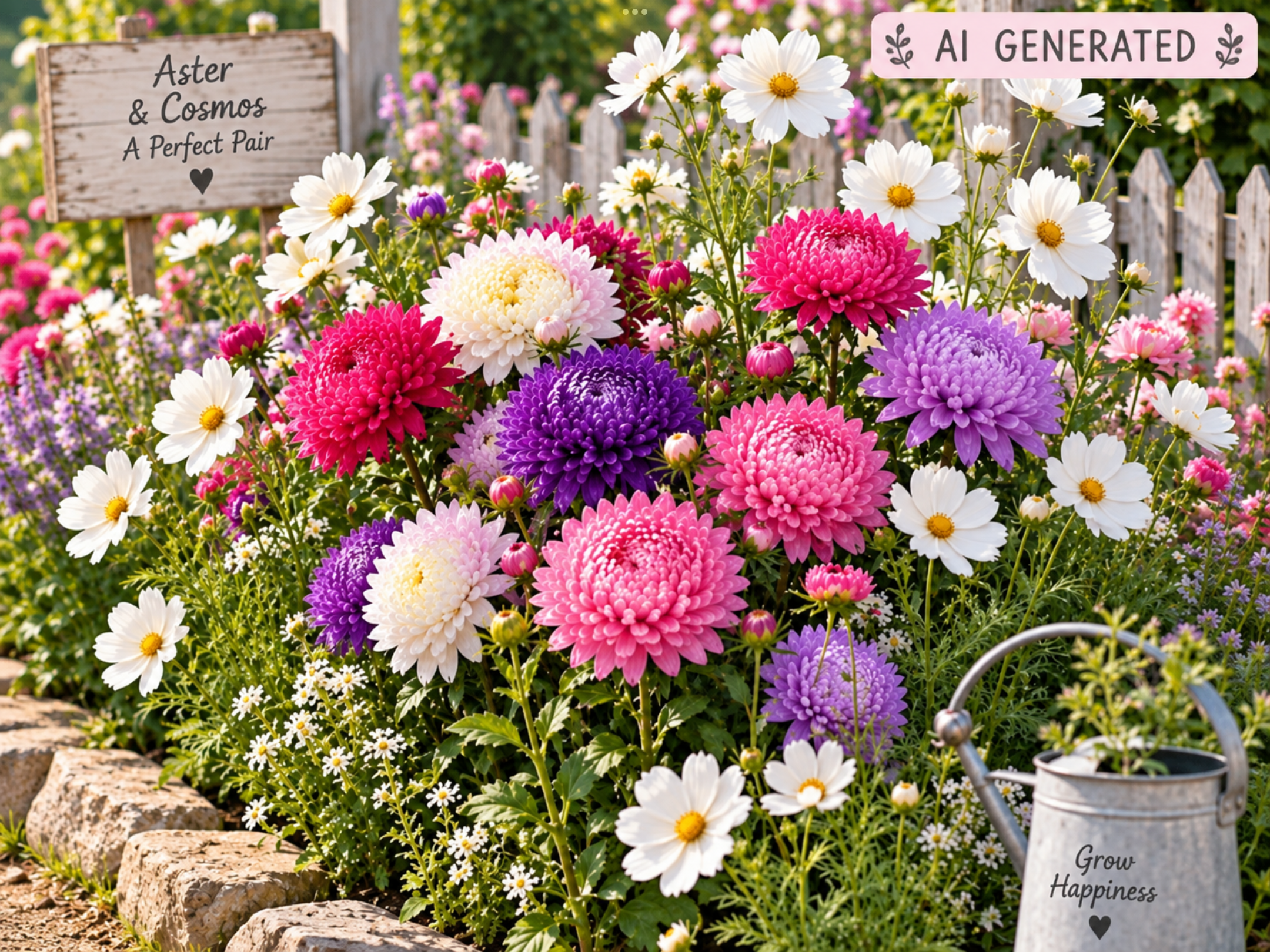 Aster Tall Peony Dutchess (free Cosmos) Aster Tall Peony Dutchess (free Cosmos) - Image 3